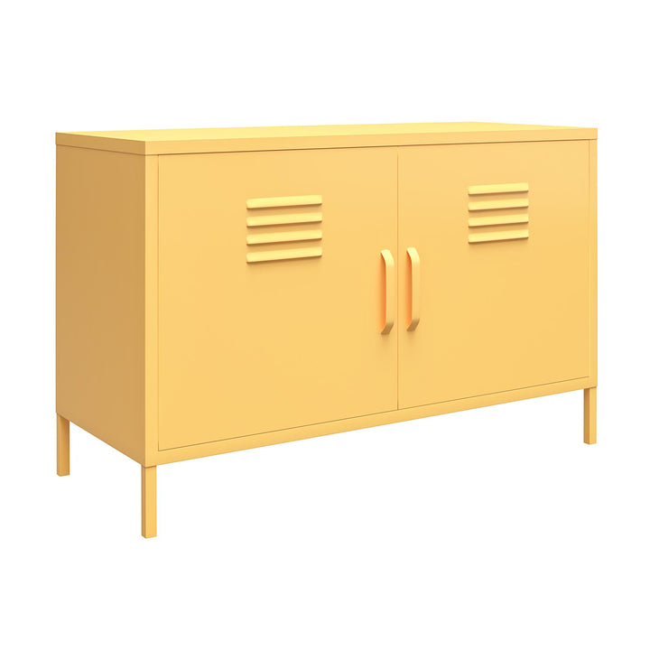 Cache 2 Door Metal Locker Accent Cabinet - Yellow