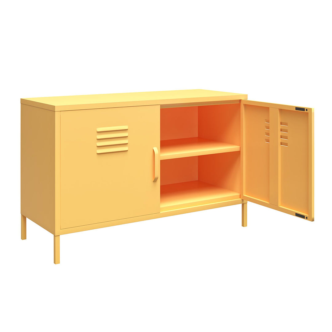 Cache 2 Door Metal Locker Accent Cabinet - Yellow