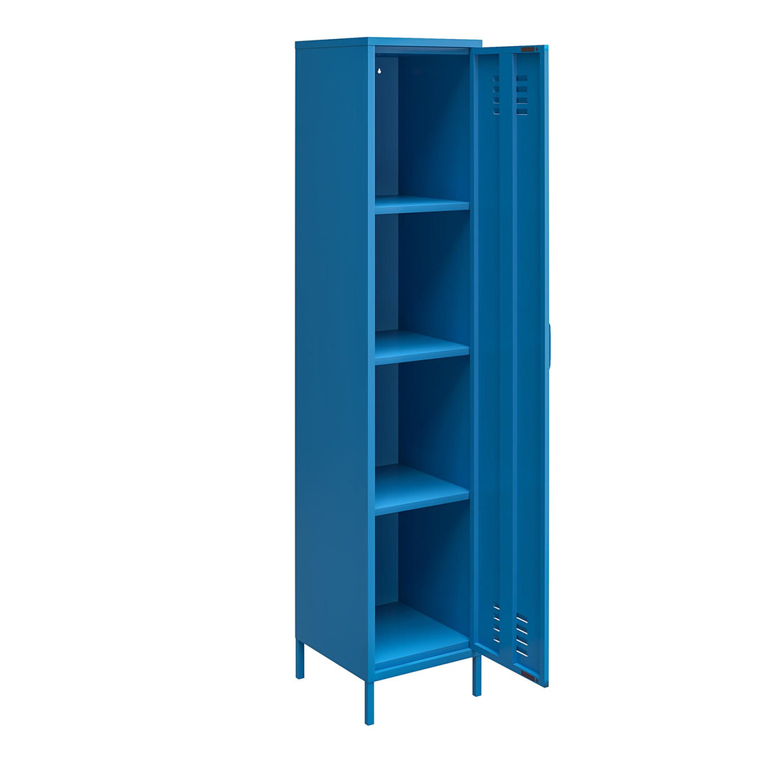 Cache Single Metal Locker Storage Cabinet - Bright Blue