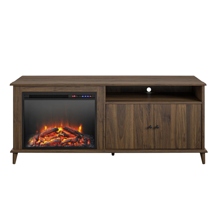 Farnsworth Fireplace TV Stand for TVs up to 65" - Columbia Walnut