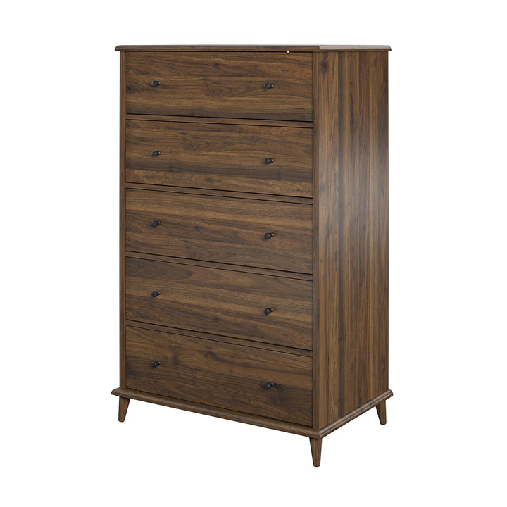 Farnsworth 5 Drawer Dresser - Florence Walnut - 5 Drawer