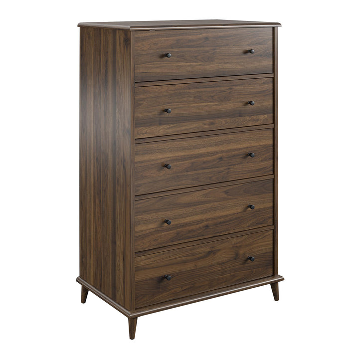 Farnsworth 5 Drawer Dresser - Florence Walnut - 5 Drawer