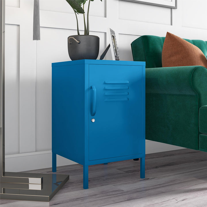 Cache 1 Door Metal Locker End Table - Bright Blue