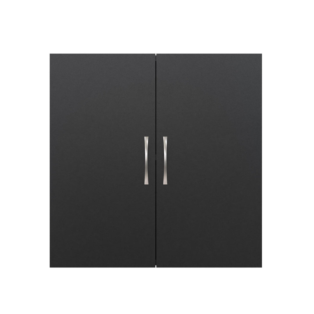 Basin 24 Inch 2 Door Wall Storage Cabinet - Black