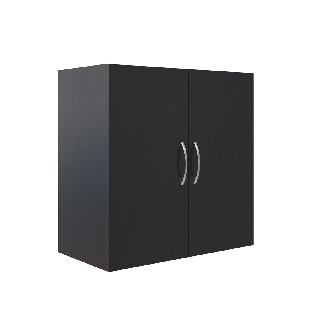 Basin 24 Inch 2 Door Wall Storage Cabinet - Black