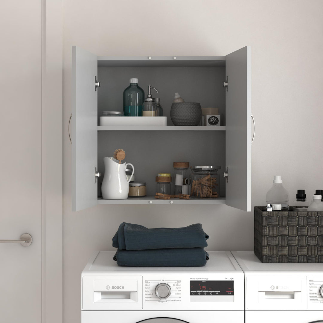 Basin 24 Inch 2 Door Wall Storage Cabinet - Dove Gray