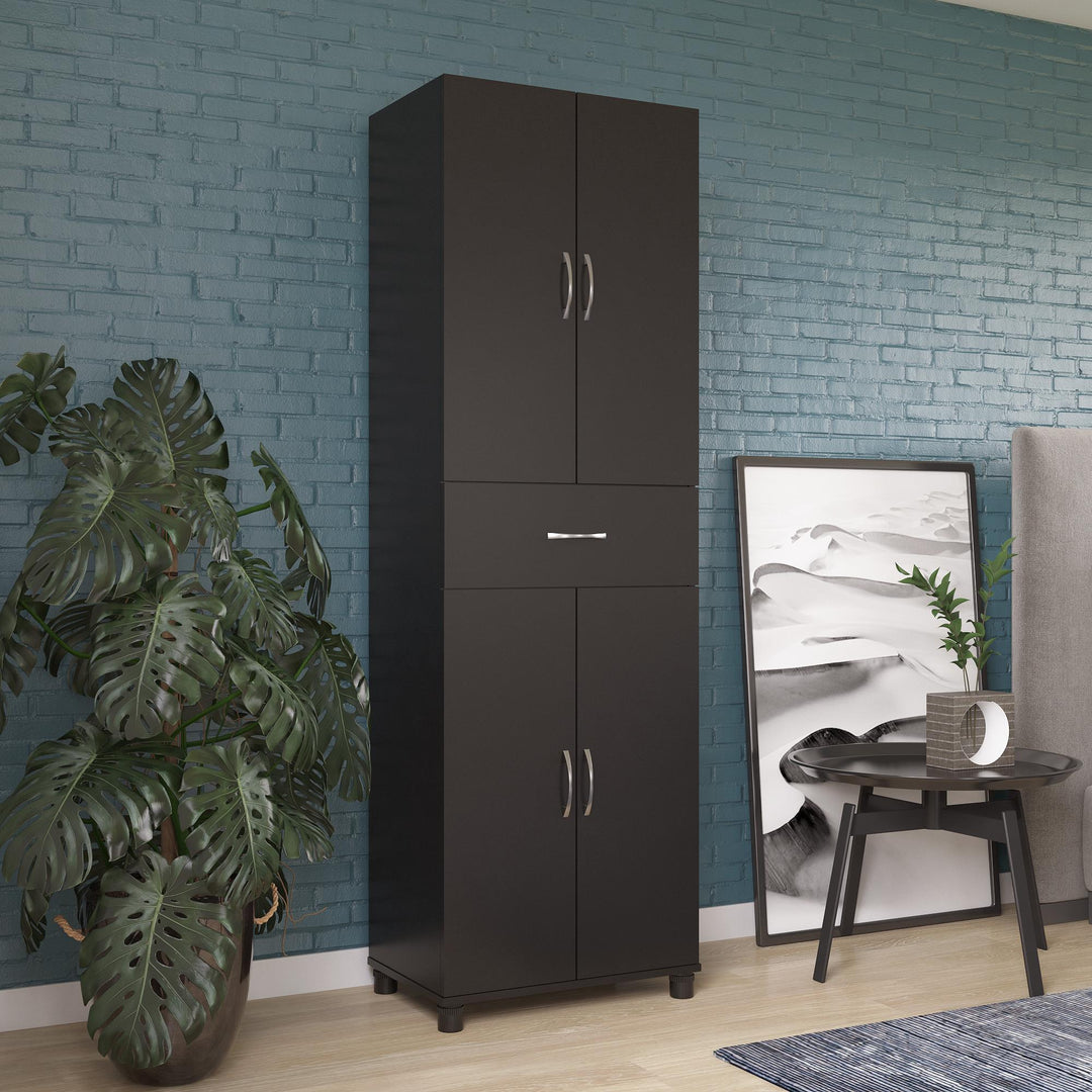 Basin 23.5 Inch Closed Storage Cabinet - Black