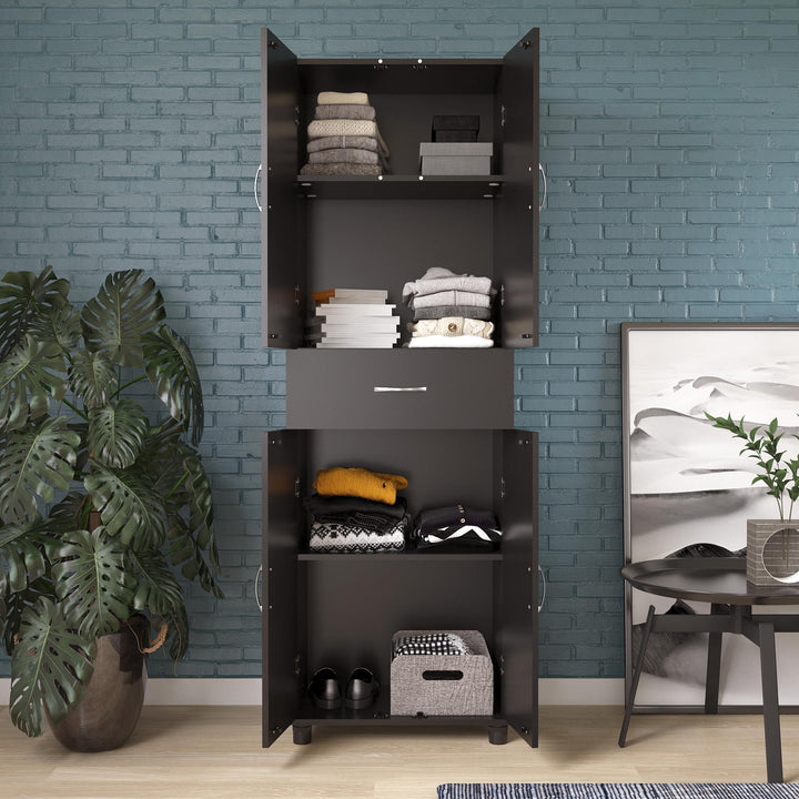 Basin 23.5 Inch Closed Storage Cabinet - Black