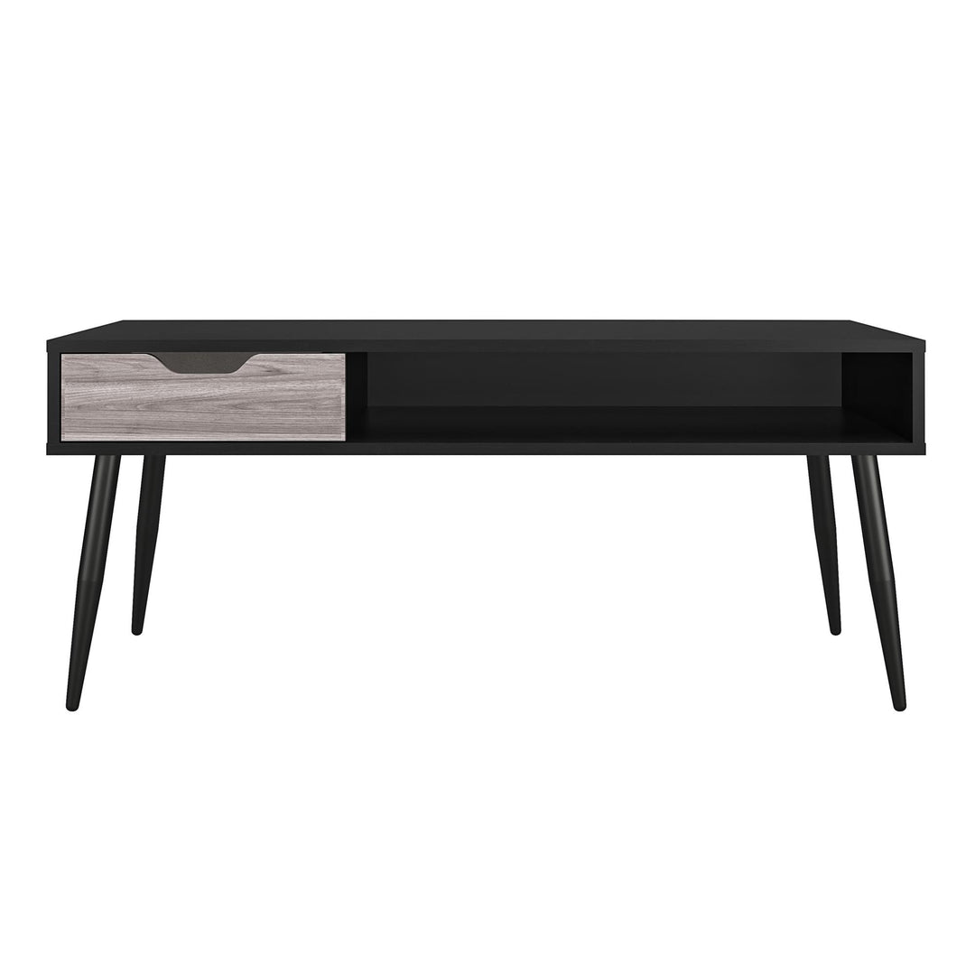 Grafton Coffee Table with Open Cubby - Black Oak