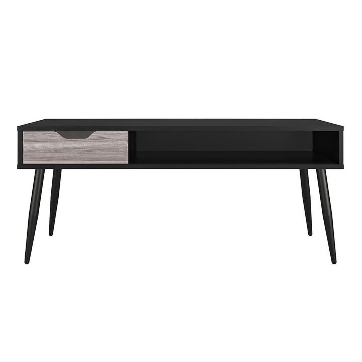 Grafton Coffee Table with Open Cubby - Black Oak