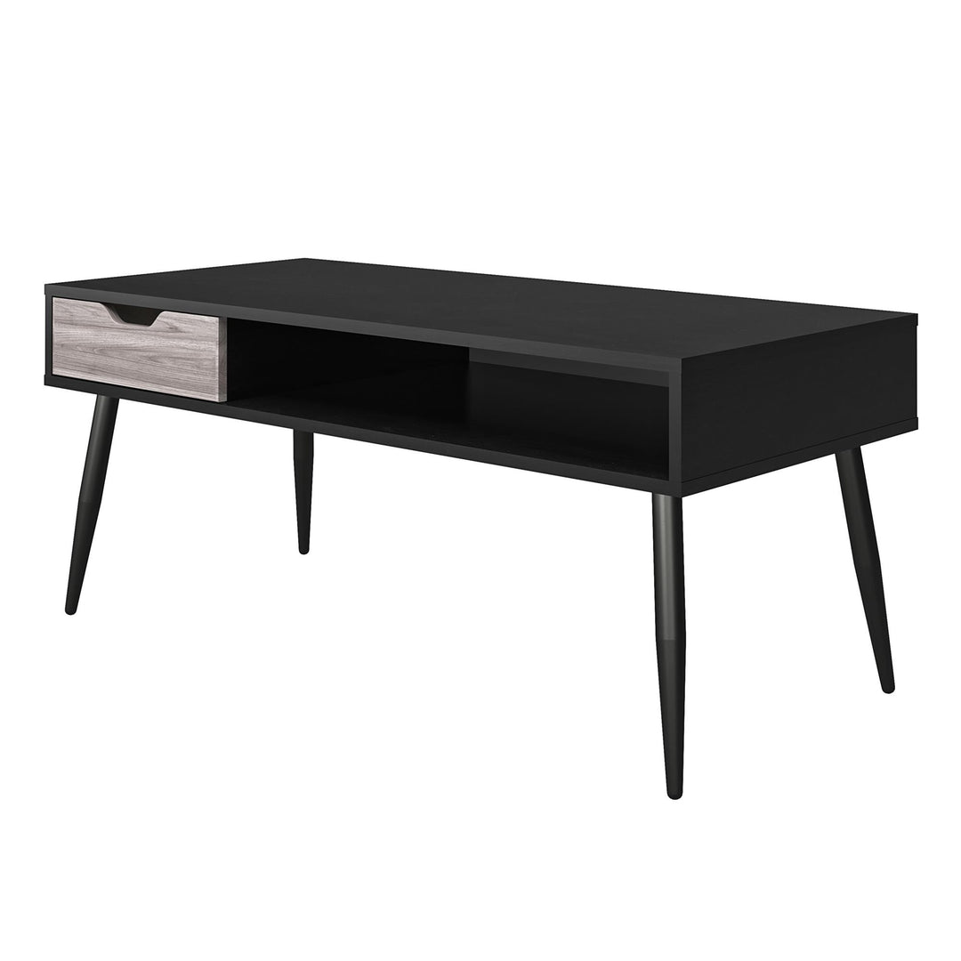 Mid-century Modern Coffee Table Design - Black Oak