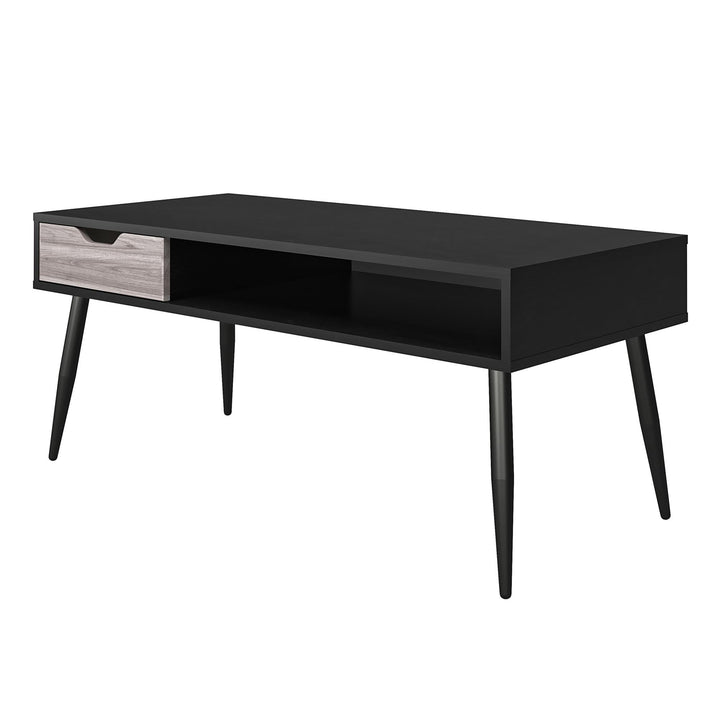 Mid-century Modern Coffee Table Design - Black Oak