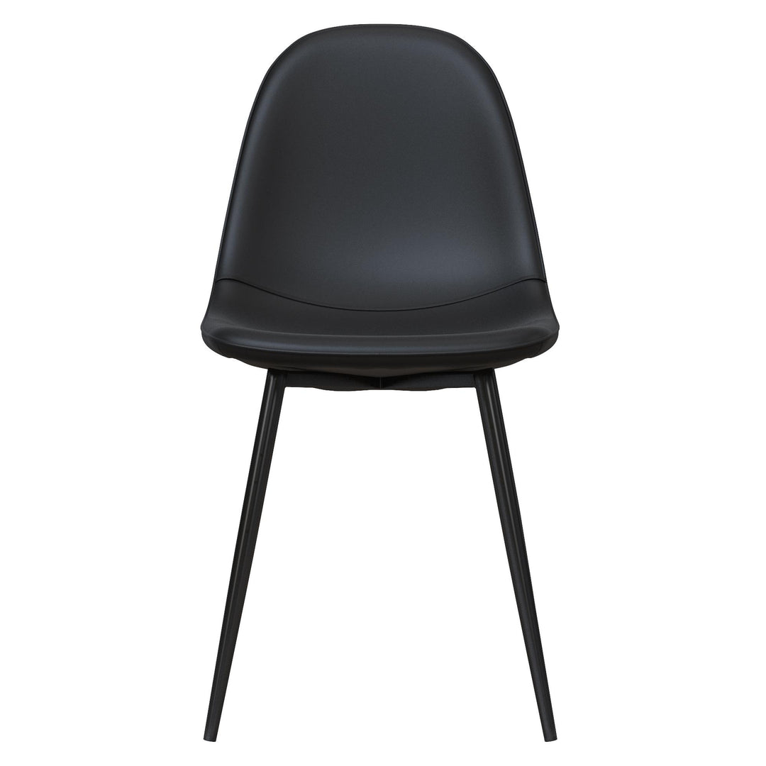 Brandon Upholstered Mid Century Modern Kitchen Dining Chairs, Set of 4 - Black