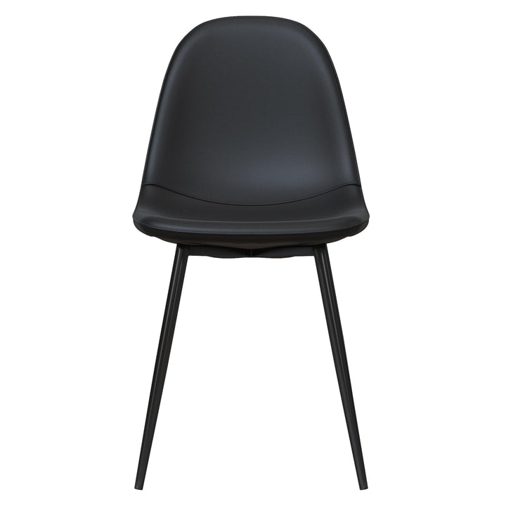 Brandon Upholstered Mid Century Modern Kitchen Dining Chairs, Set of 4 - Black
