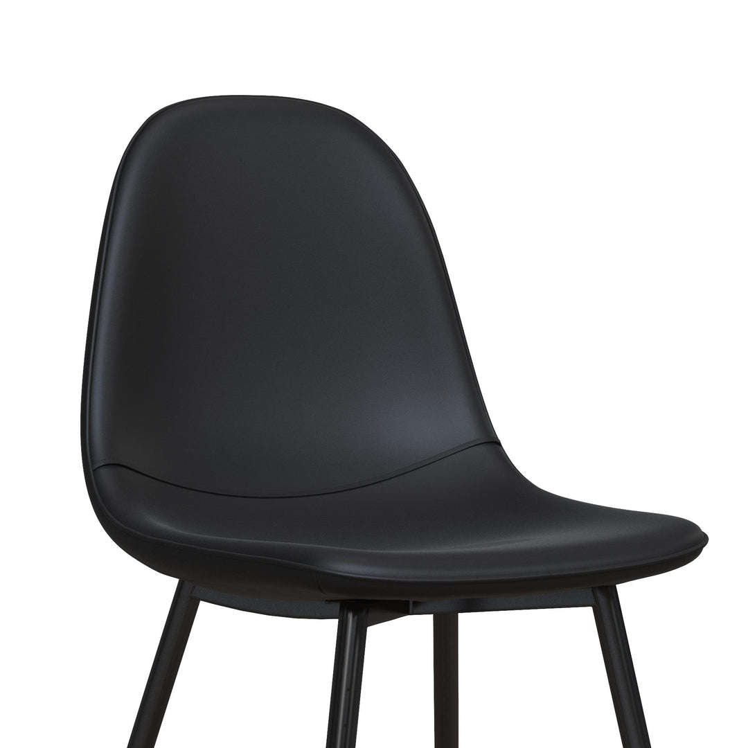 Brandon Upholstered Mid Century Modern Kitchen Dining Chairs, Set of 4 - Black
