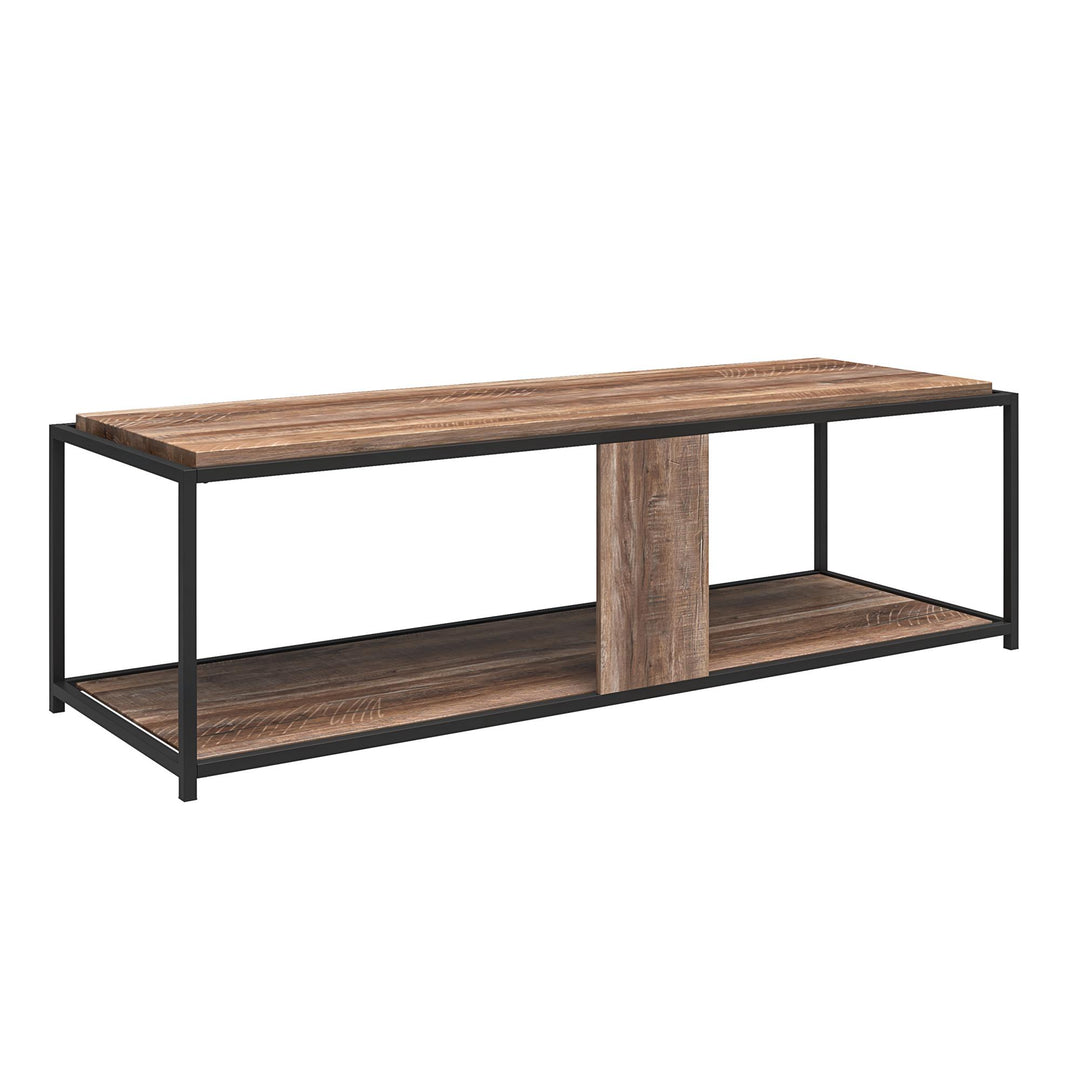 Minimalistic TV Stand Ideal for Smaller Spaces - Weathered Oak