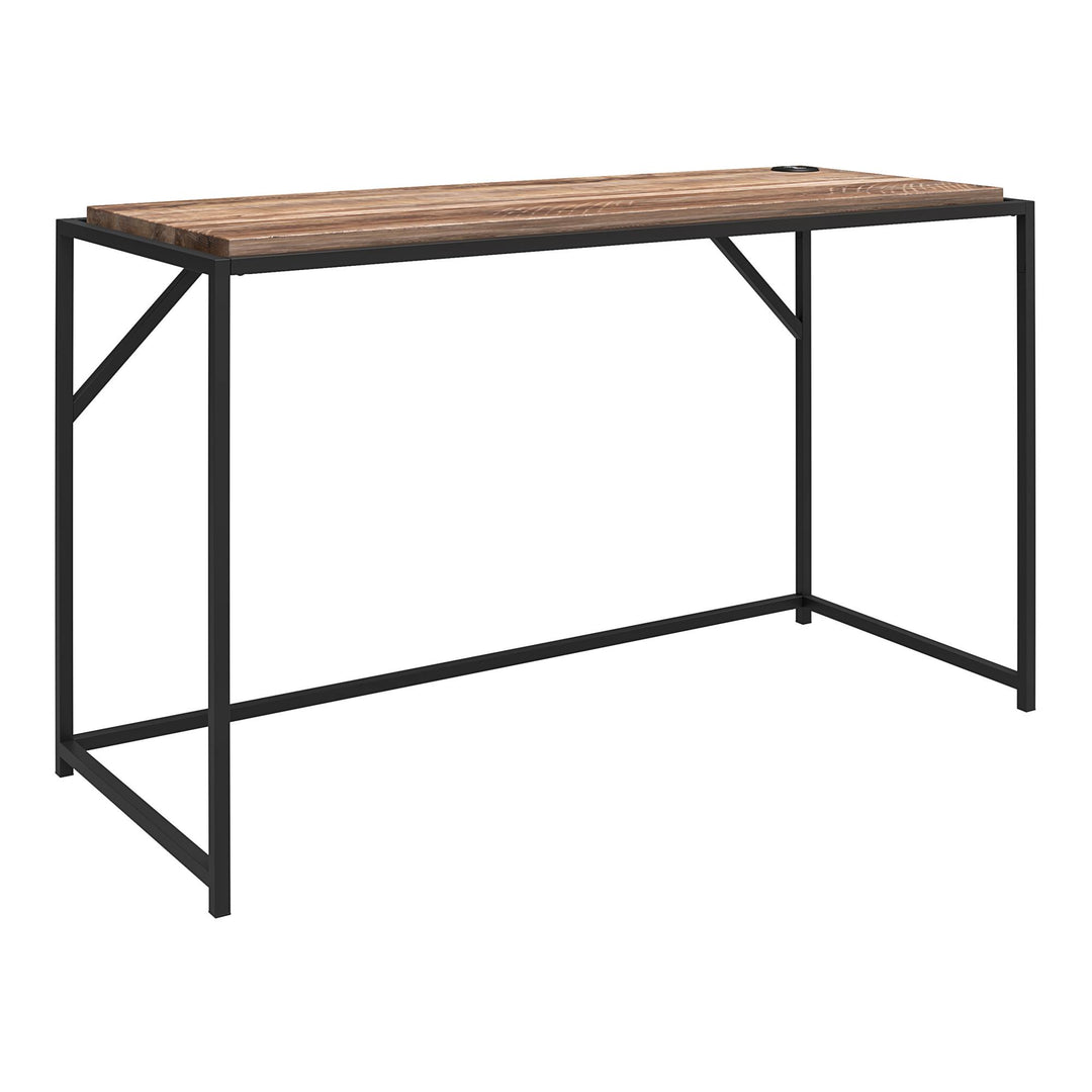 Sleek Desk for Tech-Savvy Users - Weathered Oak