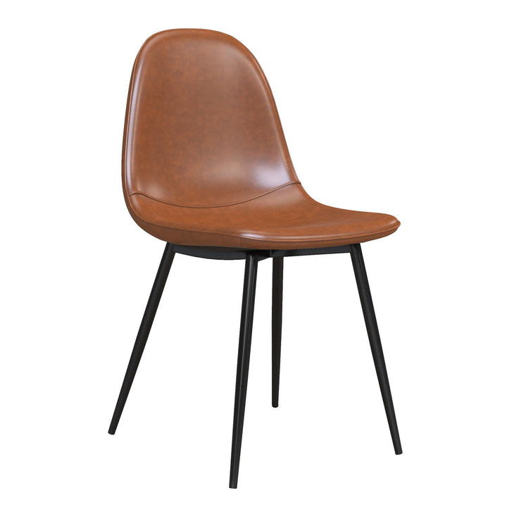 Brandon Upholstered Mid Century Modern Kitchen Dining Chairs, Set of 4 - Camel