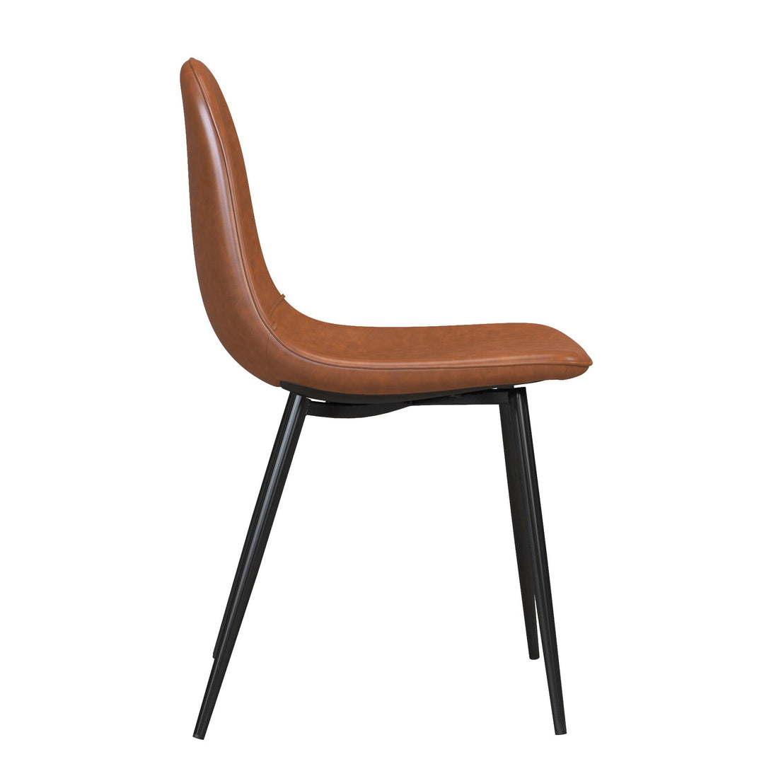 Brandon Upholstered Mid Century Modern Kitchen Dining Chairs, Set of 4 - Camel