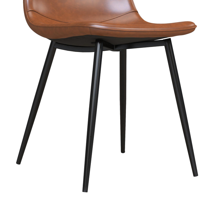 Brandon Upholstered Mid Century Modern Kitchen Dining Chairs, Set of 4 - Camel
