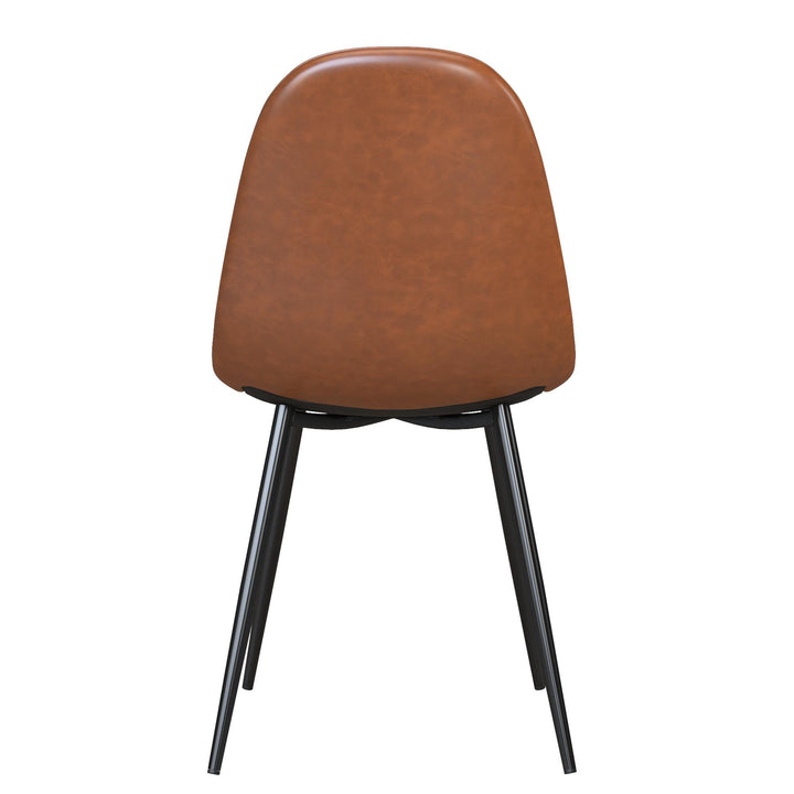 Brandon Upholstered Mid Century Modern Kitchen Dining Chairs, Set of 4 - Camel