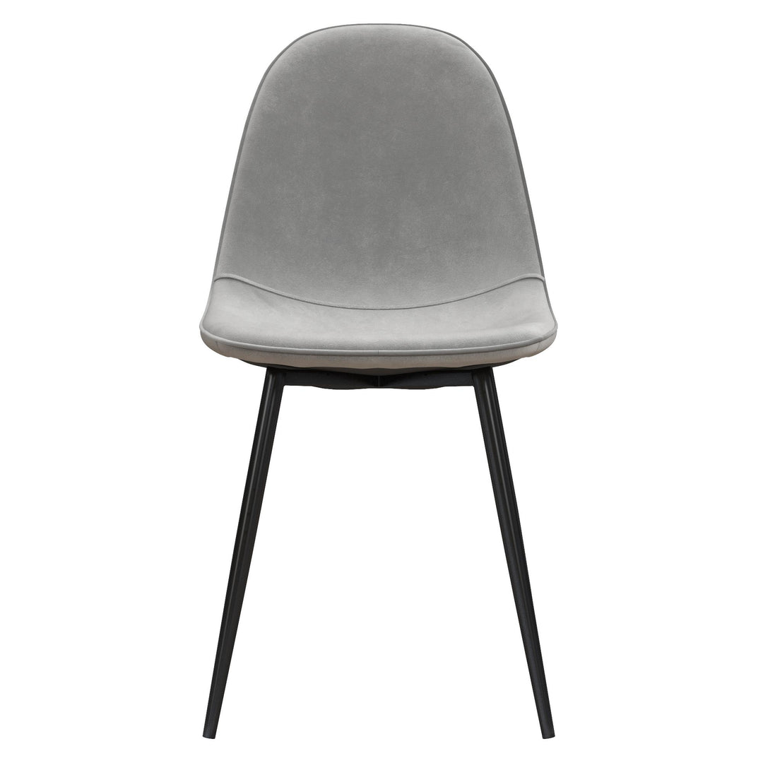 Brandon Upholstered Mid Century Modern Kitchen Dining Chairs, Set of 4 - Gray
