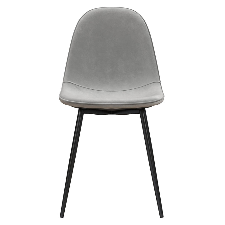 Brandon Upholstered Mid Century Modern Kitchen Dining Chairs, Set of 4 - Gray