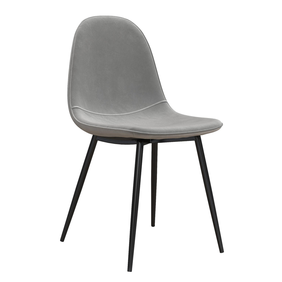 Brandon Upholstered Mid Century Modern Kitchen Dining Chairs, Set of 4 - Gray