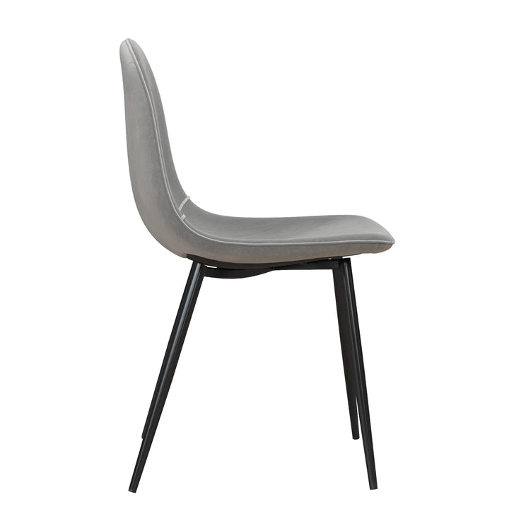 Brandon Upholstered Mid Century Modern Kitchen Dining Chairs, Set of 4 - Gray