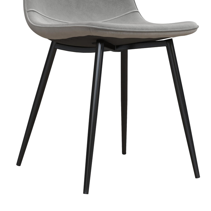 Brandon Upholstered Mid Century Modern Kitchen Dining Chairs, Set of 4 - Gray