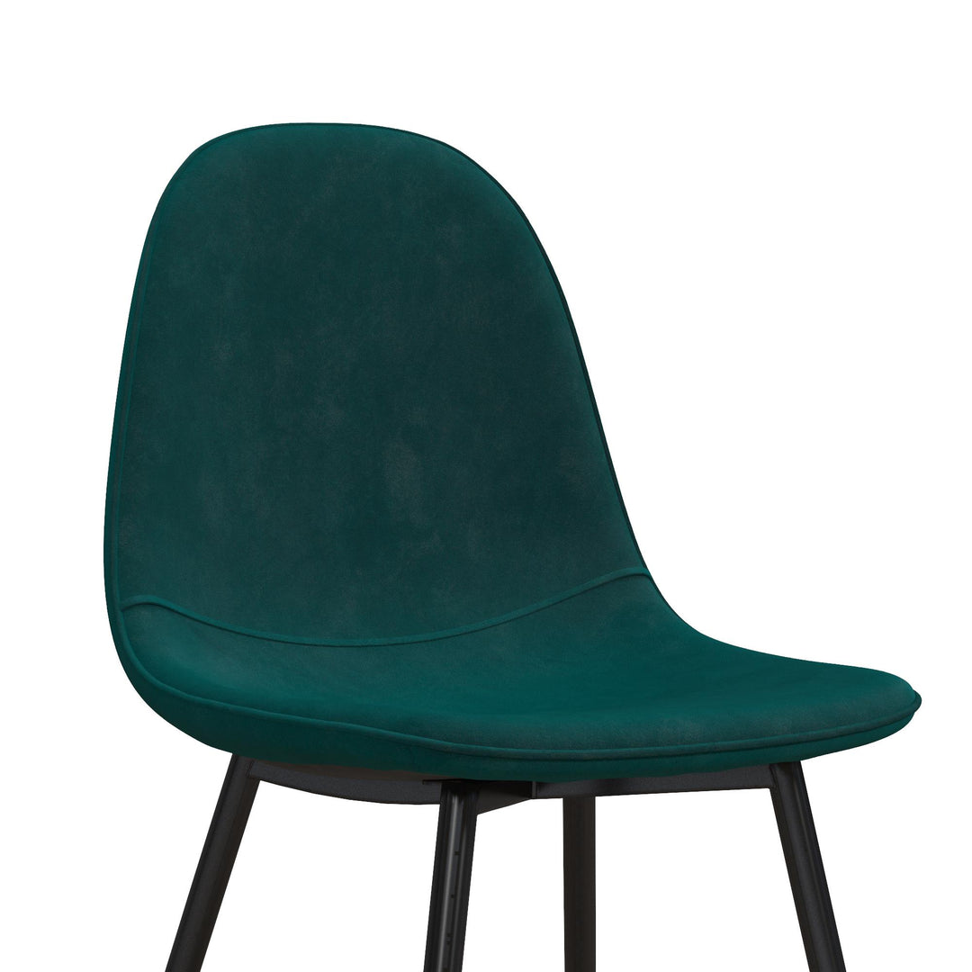 Brandon Upholstered Mid Century Modern Kitchen Dining Chairs, Set of 4 - Green