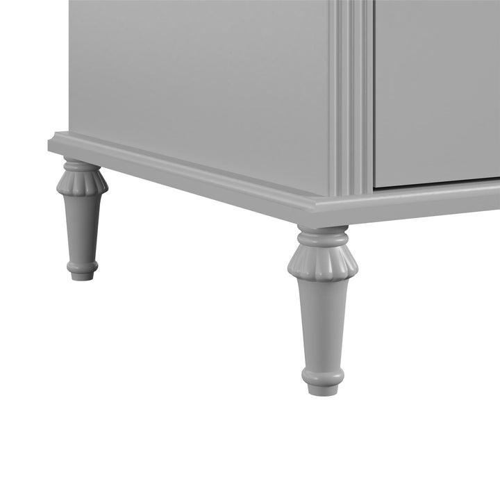 Rowan Valley Arden 6 Drawer Dresser with Silver Ring Drawer Pulls - Dove Gray