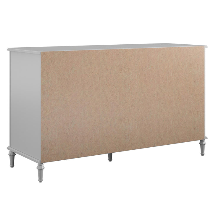 Rowan Valley Arden 6 Drawer Dresser with Silver Ring Drawer Pulls - Dove Gray