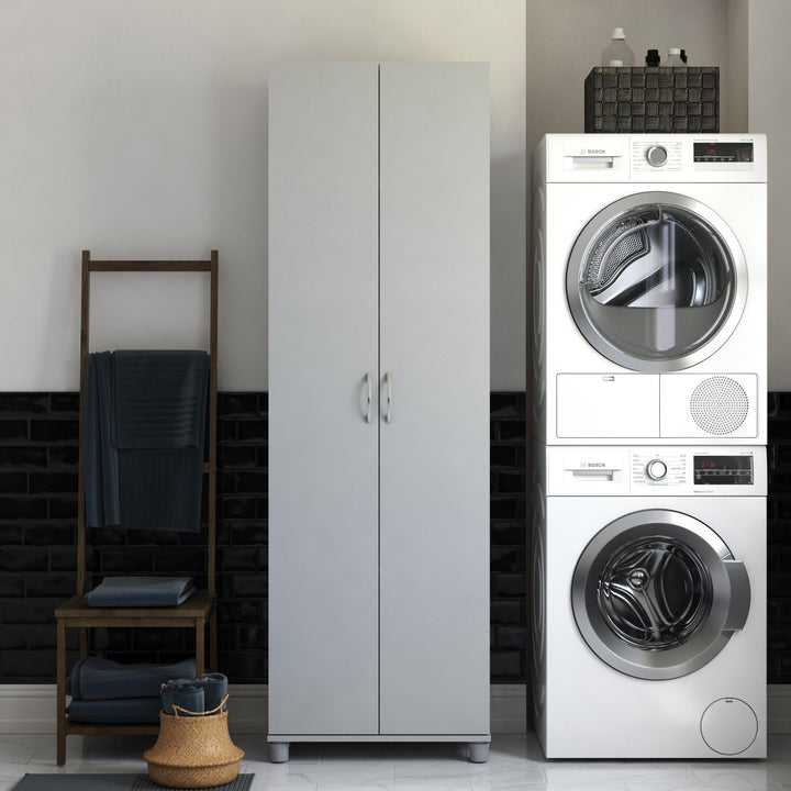 Basin 24 Inch 2 Door Utility Storage Cabinet - Dove Gray