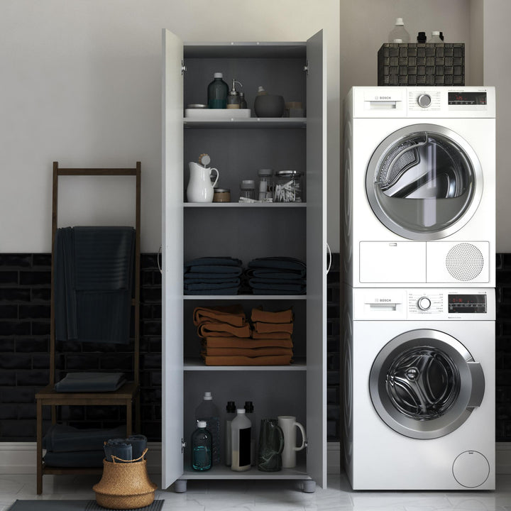Basin 24 Inch 2 Door Utility Storage Cabinet - Dove Gray