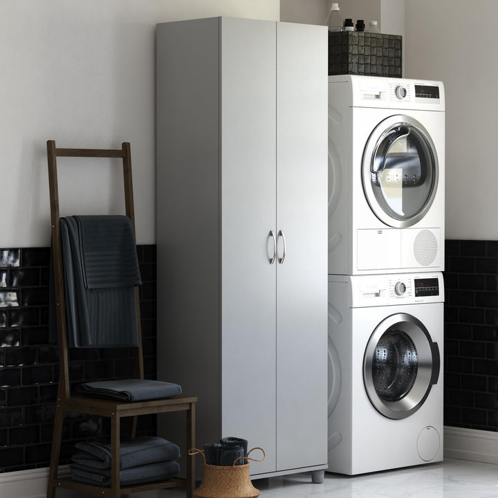 Basin 24 Inch 2 Door Utility Storage Cabinet - Dove Gray
