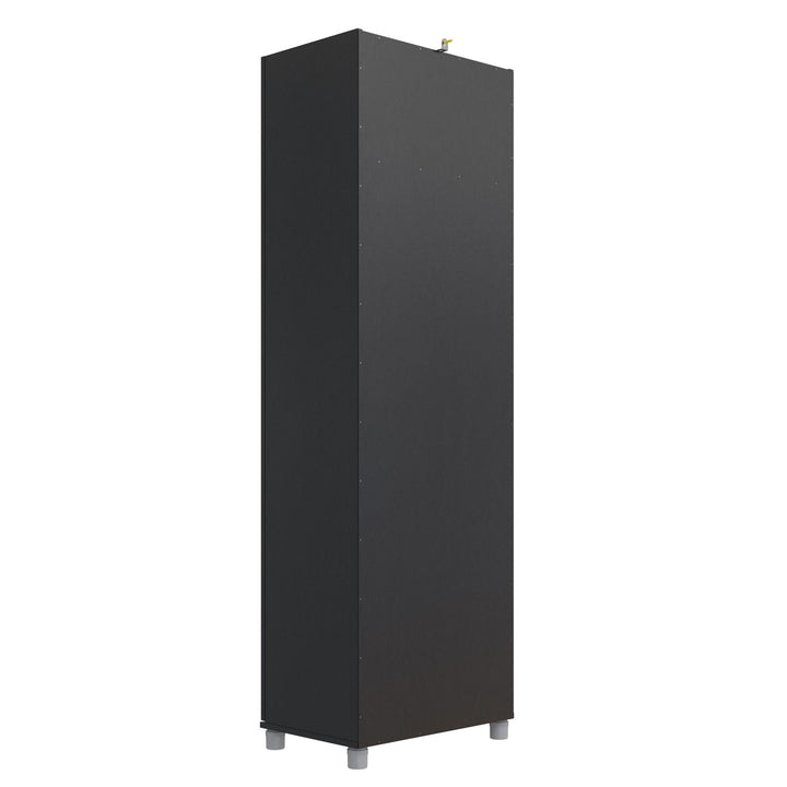 Basin 24 Inch 2 Door Utility Storage Cabinet - Black