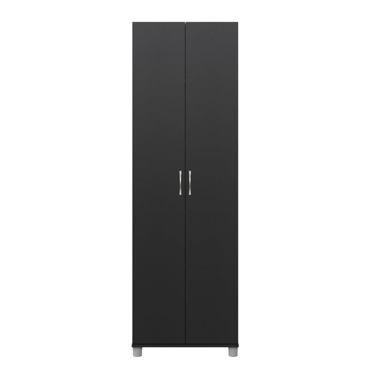 Basin 24 Inch 2 Door Utility Storage Cabinet - Black