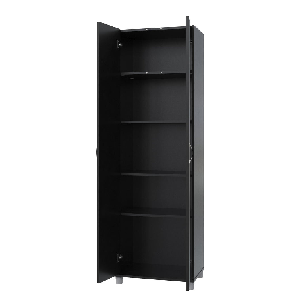 Basin 24 Inch 2 Door Utility Storage Cabinet - Black