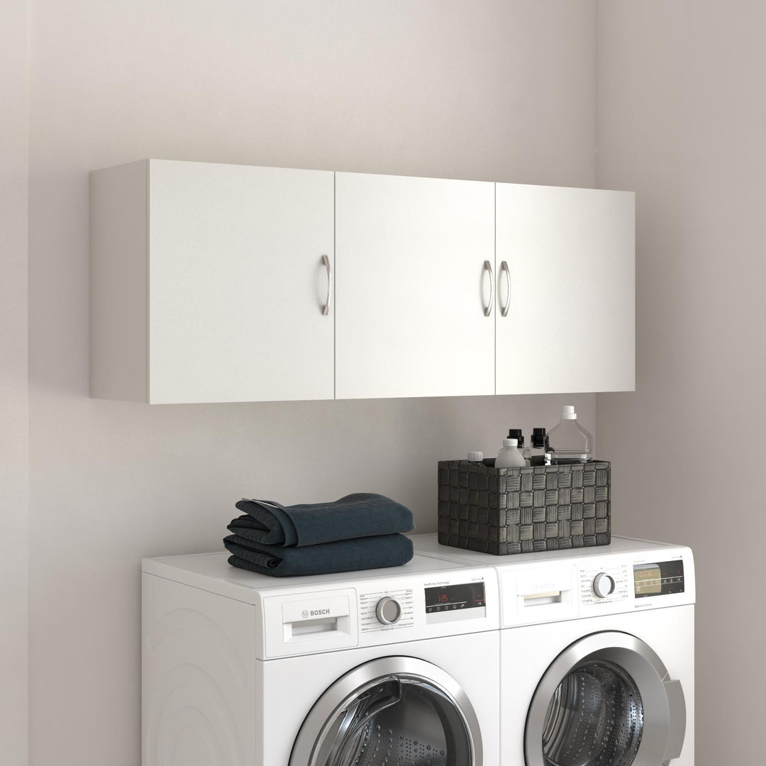 Basin 54 Inch 3 Door Wall Storage Cabinet - White - 3 Door