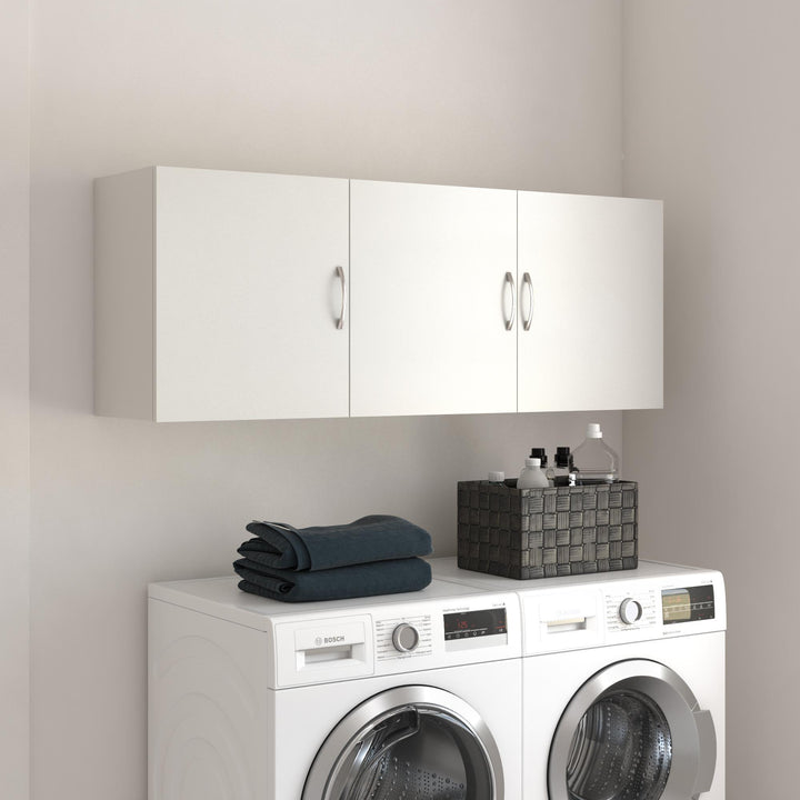 Basin 54 Inch 3 Door Wall Storage Cabinet - White - 3 Door