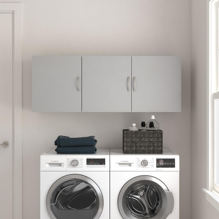 Basin 54 Inch 3 Door Wall Storage Cabinet - Dove Gray
