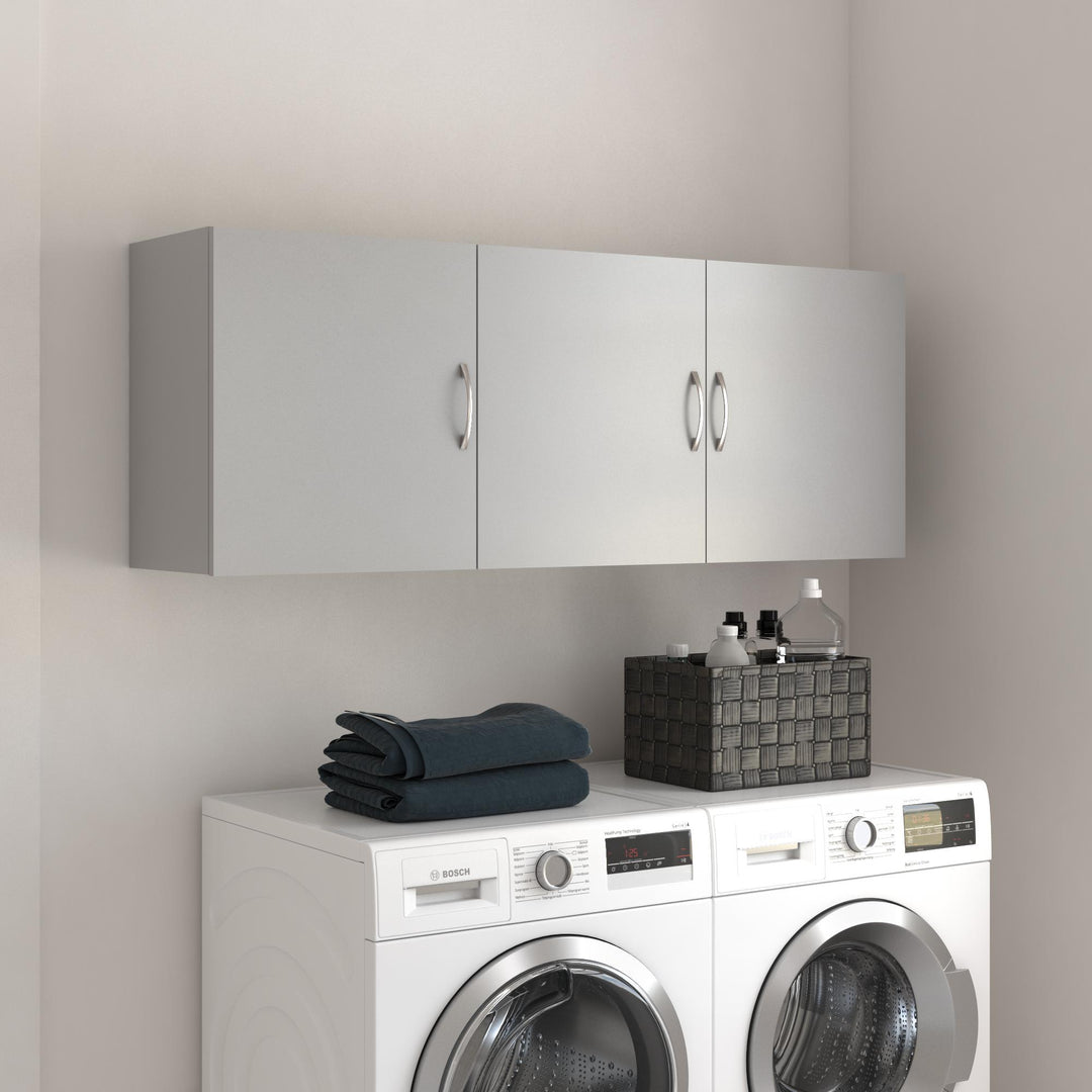 Basin 54 Inch 3 Door Wall Storage Cabinet - Dove Gray