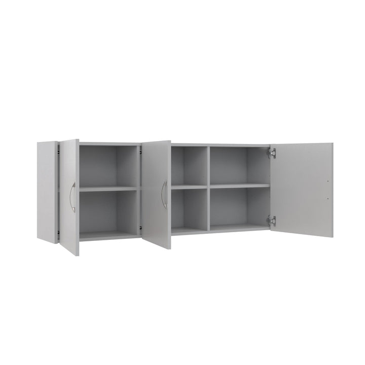 Basin 54 Inch 3 Door Wall Storage Cabinet - Dove Gray