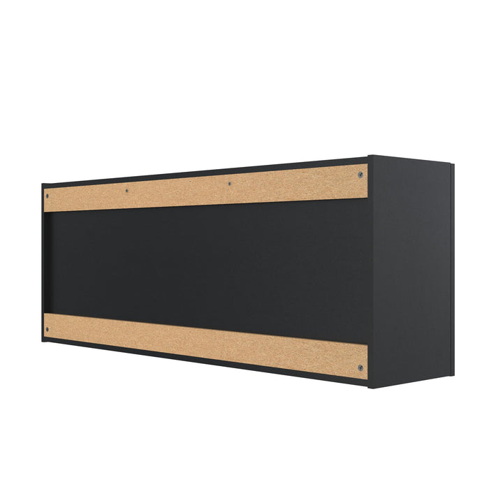 Basin 54 Inch 3 Door Wall Storage Cabinet - Black
