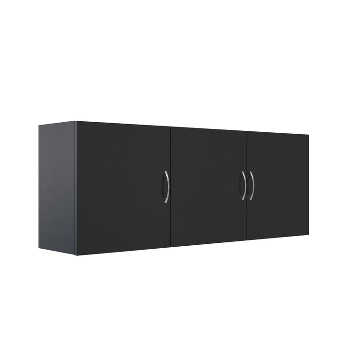 Basin 54 Inch 3 Door Wall Storage Cabinet - Black
