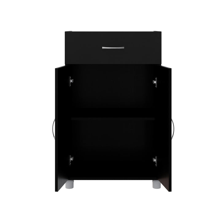 Basin 24 Inch 2 Door Base Storage Cabinet - Black