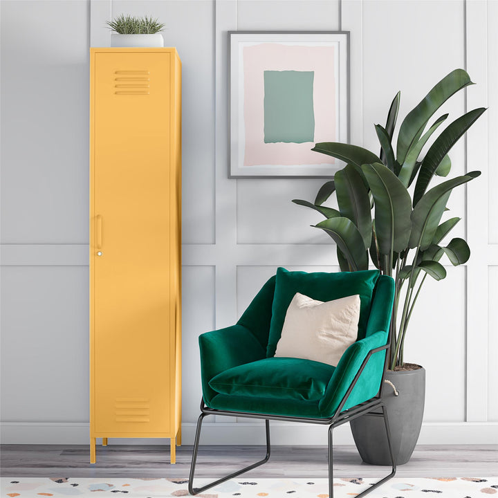 Cache Single Metal Locker Storage Cabinet - Yellow
