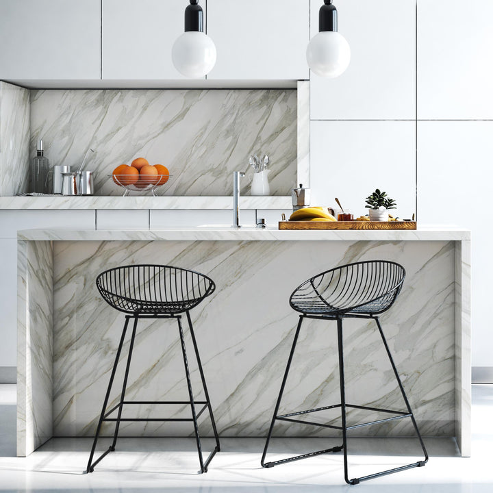 Ellis Wire Counter Height Bar Stool - Black