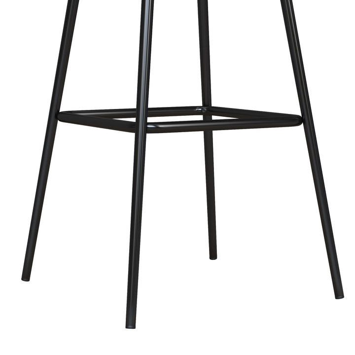 Brandon Upholstered Mid Century Modern Kitchen Bar Stool with Metal Legs - Camel